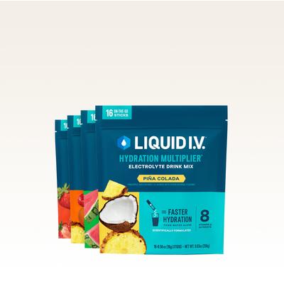 Liquid I.V.® Beach Day Essentials Bundle Powdered Hydration Multiplier® (64 pack) - Powdered Electrolyte Drink Mix Packets