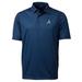 Men's Cutter & Buck Navy Atlanta Braves Pike Double Dot Print Stretch Polo