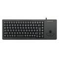 CHERRY XS Trackball Keyboard, Britisches Layout, QWERTY Tastatur, kabelgebundene Tastatur, mechanische Tastatur, ML Mechanik, Optischer Trackball mit Zwei Maustasten, schwarz
