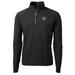 Men's Cutter & Buck Black Las Vegas Raiders Adapt Eco Knit Hybrid Recycled Quarter-Zip Raglan Jacket