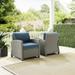 Crosley Bradenton 2Pc Outdoor Wicker Armchair Set - 31.75"d x 30.5"w x 32.5"h