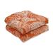 Pillow Perfect Outdoor/ Indoor Addie Terra Cotta Wicker Seat Cushion (Set of 2)