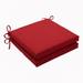 Pillow Perfect Outdoor | Indoor Splash Flame Squared Corners Seat Cushion (Set of 2) 20 X 20 X 3