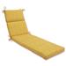 Pillow Perfect Outdoor/ Indoor Herringbone Egg Yolk Chaise Lounge Cushion