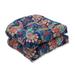 Paisley Party Blue Wicker Seat Cushion (Set of 2)