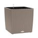 20" Sand Brown All In One Cube Wicker Planter