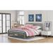 Solid Pine King Size Platform Bed with Horizontal Strip Hollow Shape