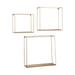 Metal Frame Wall Shelf with Keyhole Hanger - Set of 3 - 21.75 H x 22 W x 6 L