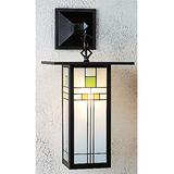 Arroyo Craftsman Franklin 1-Light Outdoor Wall Lantern Glass in Black/Brown | 15.125 H x 9 W x 11.75 D in | Wayfair FB-9LSACS-RC