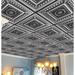 Dundee Deco Falkirk Perth 2 ft. x 2 ft. Glue up PVC Ceiling Tile PVC in Gray | 0.02 H x 24 W x 24 D in | Wayfair PRWF-N140AS