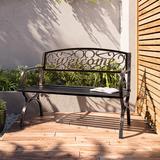 Charlton Home® Lundin Outdoor Metal Park Bench Metal in Brown | 32 H x 50 W x 21 D in | Wayfair A046DC9A3CBC4244931A97EB7E0256A8