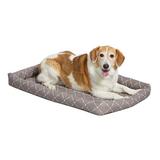 MidWest Homes for Pets QuietTime Couture Ashton Bolster Pet Bed Polyester/Cotton in Brown | 42" W x 21.75" D x 6.5" H | Wayfair 40242-MRD