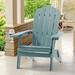 Rosecliff Heights Thornfeldt Weather-Resistant Folding Adirondack Chair Plastic/Resin in Blue | 37.8 H x 28.8 W x 32.5 D in | Wayfair