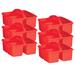 Rebrilliant Storage Plastic Bedside Caddy Set Plastic in Red | 9 H x 9.25 W x 5.25 D in | Wayfair 8A9E815E4C254330A16D0D0DE67EABB8