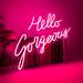 Trinx Hello Gorgeous 20" LED Neon Sign in Pink | 20 H x 18 W x 1 D in | Wayfair D898BDE6CF4A4E6B9C1B417F486960CE