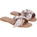 Women's Cuce Los Angeles Chargers Tan Bow Sandals