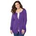 Plus Size Women's The Timeless Cardigan by Catherines in Dark Violet (Size 3X)