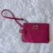 Coach Bags | Hot Pink Coach Leather Wristlet | Color: Pink | Size: Os