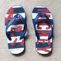 Disney Shoes | Mickey Mouse Flip Flops | Color: Blue/Red/White | Size: Youth 1