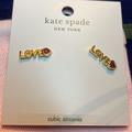 Kate Spade Jewelry | Kate Spade Love You, Mom Love Mini Studs | Color: Pink | Size: Os