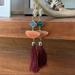 Free People Jewelry | Free People Tassel And Gem Earrings | Color: Blue/Orange | Size: Os