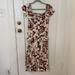 Anthropologie Dresses | Anthropologie Cream And Red Floral Midi Dress Size 10 | Color: Cream/Red | Size: 10