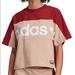 Adidas Tops | Adidas Crop Top | Color: Red/Tan | Size: M