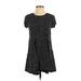 Silence and Noise Casual Dress - Shift: Black Polka Dots Dresses - Women's Size X-Small