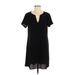 Lush Casual Dress - Shift: Black Solid Dresses - Women's Size Small