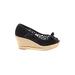 Tory Burch Wedges: Black Solid Shoes - Size 9