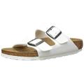 Birkenstock Women's Arizona Birko-Flo White Birko-Flor Sandals - 42 R EU (US Men EU's 9-9.5, US Women EU's 11-11.5)