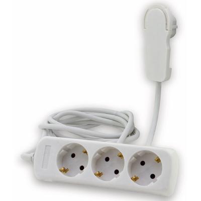Steckdosenleiste Smart, 3-fach, mit Flachstecker, 2 m, weiß - REV Image
