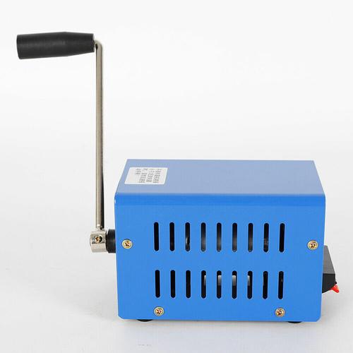Tragbare Notladegerät Handkurbel Generator Notfall USB Ladegerät Generator Camping Survival 20W Blau