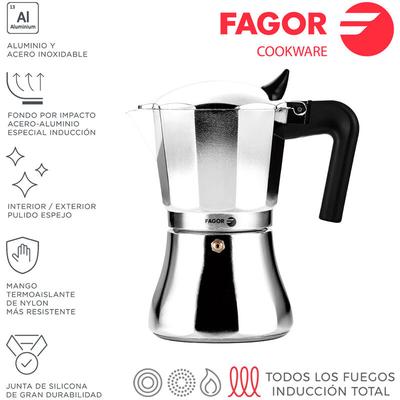 E3/78622 Cafetera Cupy 12 Tazas Aluminio 3004 Fagor