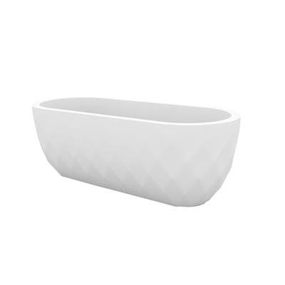 Vondom »VASO« Jardinera Outdoor Pflanzengefäß 130x55 cm / Ecru / Lackiert Hochglanz