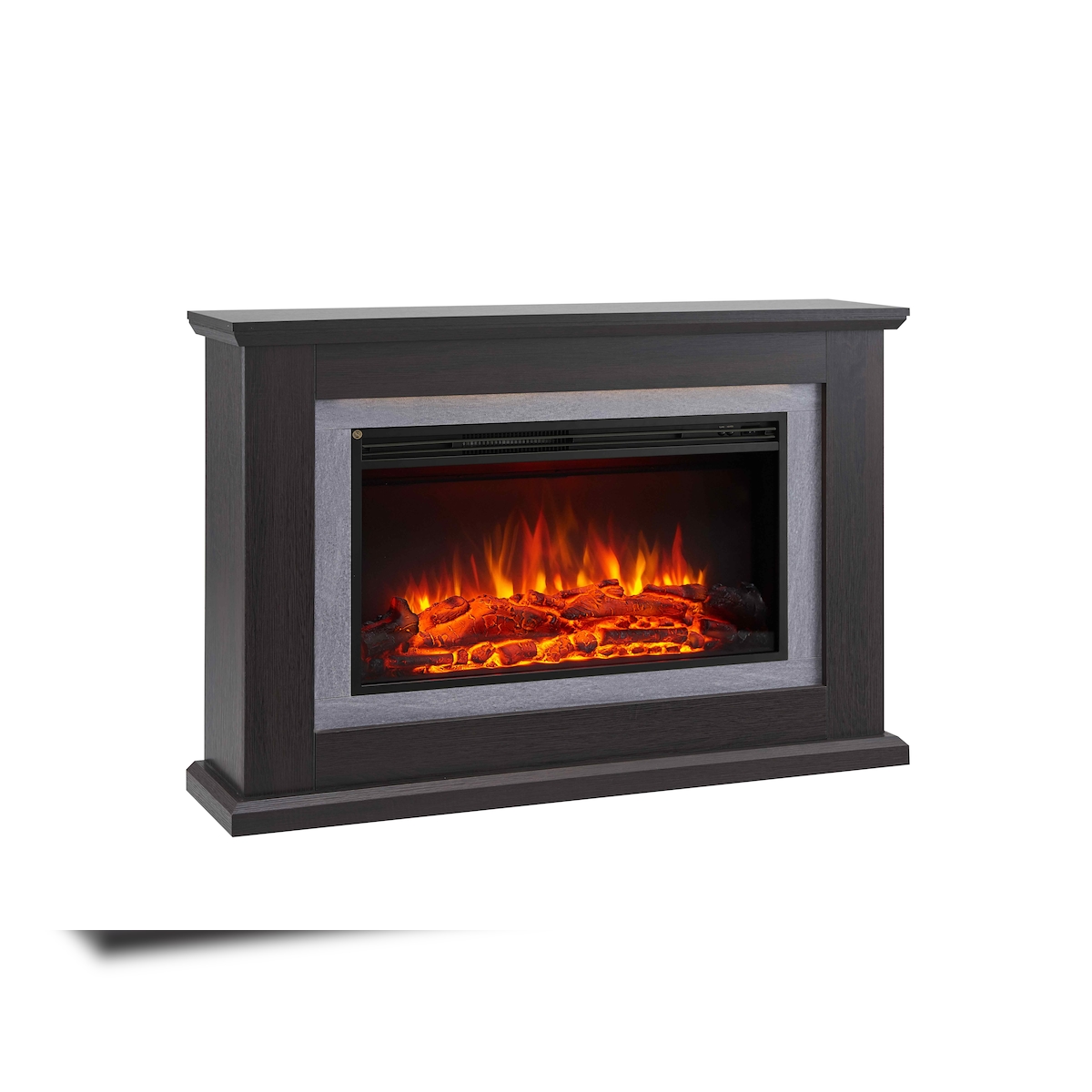 Elektrokamin BALDERIA Xenia - Elektrischer Standkamin - Dunkle Eiche Image