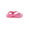 Old Navy Sandals: Flip-Flop Platform Casual Pink Solid Shoes - Kids Girl's Size 5