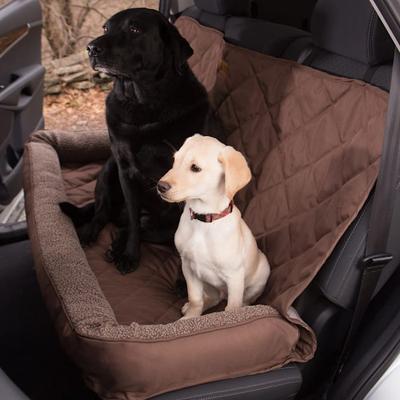 Chocolate No Slip Bolster Fleece Dog Seat Protector, 44