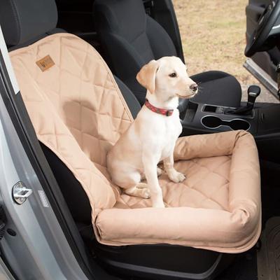 3 Dog Pet Supply Single Bolster Tan Dog Seat Protector, 42" L X 22" W