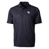 Men's Cutter & Buck Black Kentucky Wildcats Pike Double Dot Print Stretch Polo