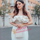 Zara Dresses | Bloggers Fav Zara Ruffled Chest Voluminous Satin Effect Mini Dress | Color: Cream/White | Size: Various
