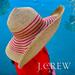 J. Crew Accessories | J.Crewcamel Tan/Red Wide Brim Packable Paper Straw Floppy Sun Hat | Color: Red/Tan | Size: Os