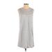 Old Navy Casual Dress - Shift High Neck Sleeveless: Gray Solid Dresses - Women's Size X-Small