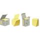 Post-it R3301B Haftnotiz Recycling Z-Notes Mini Tower, 76 x 76 mm, 100 Blatt, 6 Block, pastellgelb & 6531B Haftnotiz Recycling Notes Mini Tower (38 x 51 mm, 80 g/qm) 100 Blatt 6 Block gelb