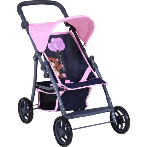 Puppenbuggy Liba - Navy pink bear