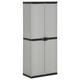 vidaXL Garden Storage Cabinet with 3 Shelves Grey&Black 68x40x168 cm