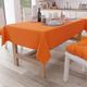 PETTI Artigiani Italiani - Tischdecke, Tischdecke, Küchentischdecke, Baumwolle, einfarbig, Orange, 18 Sitzplätze (140 x 360 cm), 100% Made in Italy