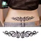 Faux Tatouage Temporaire Noir pour Femme Autocollant Papillon Fleur Design Taille Corps Jambe