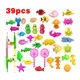 39/15/27Pcs Pêche Magnétique En Plastique Jouets Bébé Jouet De Bain Jeu De Pêche Enfants 1 Pôles 1