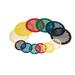 CanDo® Hand Exercise Web - Latex Free - 7" Diameter - 6-piece set (tan, yellow, red, green, blue, black)